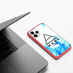 Чехол iPhone 11 Pro матовый 30 SECONDS TO MARS, цвет: 3D-красный — фото 2