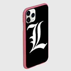 Чехол iPhone 11 Pro матовый DEATH NOTE ТЕТРАДЬ СМЕРТИ L, цвет: 3D-малиновый — фото 2