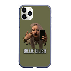 Чехол iPhone 11 Pro матовый BILLIE EILISH, цвет: 3D-серый