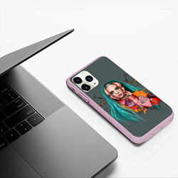 Чехол iPhone 11 Pro матовый BILLIE EILISH, цвет: 3D-розовый — фото 2