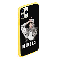 Чехол iPhone 11 Pro матовый BILLIE EILISH, цвет: 3D-желтый — фото 2