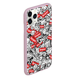 Чехол iPhone 11 Pro матовый Senpai x Ahegao, цвет: 3D-розовый — фото 2