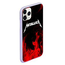 Чехол iPhone 11 Pro матовый METALLICA НА СПИНЕ, цвет: 3D-светло-сиреневый — фото 2