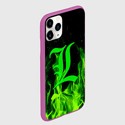 Чехол iPhone 11 Pro матовый L letter flame, цвет: 3D-фиолетовый — фото 2