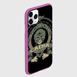 Чехол iPhone 11 Pro матовый Вархаммер - Cadia skull, цвет: 3D-фиолетовый — фото 2