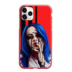 Чехол iPhone 11 Pro матовый Billie Eilish: Demon, цвет: 3D-красный