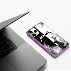 Чехол iPhone 11 Pro матовый METALLICA, цвет: 3D-фиолетовый — фото 2