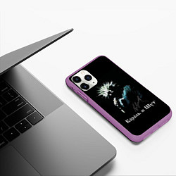 Чехол iPhone 11 Pro матовый Король и Шут: автограф, цвет: 3D-фиолетовый — фото 2