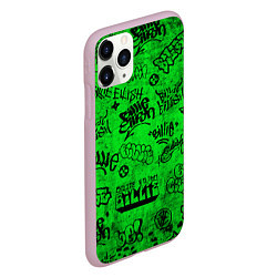 Чехол iPhone 11 Pro матовый BILLIE EILISH: Grunge Graffiti, цвет: 3D-розовый — фото 2