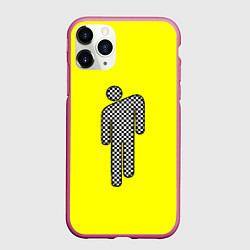 Чехол iPhone 11 Pro матовый Billie Eilish: Grid Manikin, цвет: 3D-малиновый
