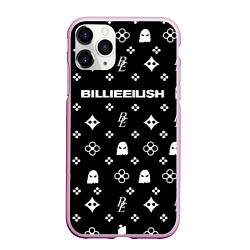 Чехол iPhone 11 Pro матовый Billie Eilish: Black Pattern, цвет: 3D-розовый