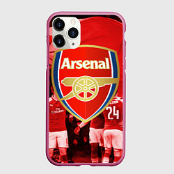 Чехол iPhone 11 Pro матовый Arsenal, цвет: 3D-малиновый