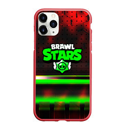 Чехол iPhone 11 Pro матовый BRAWL STARS, цвет: 3D-красный