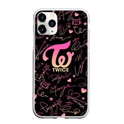 Чехол iPhone 11 Pro матовый TWICE АВТОГРАФЫ, цвет: 3D-белый