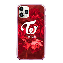 Чехол iPhone 11 Pro матовый TWICE, цвет: 3D-розовый