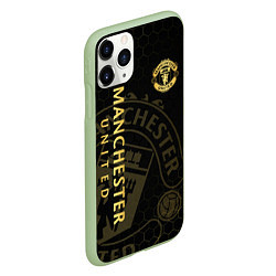 Чехол iPhone 11 Pro матовый Манчестер Юнайтед - team coat of arms, цвет: 3D-салатовый — фото 2