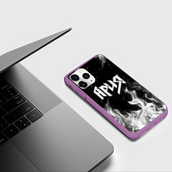 Чехол iPhone 11 Pro матовый АРИЯ, цвет: 3D-фиолетовый — фото 2