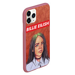 Чехол iPhone 11 Pro матовый Billie Eilish, цвет: 3D-малиновый — фото 2