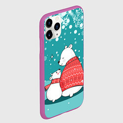 Чехол iPhone 11 Pro матовый North bear, цвет: 3D-фиолетовый — фото 2