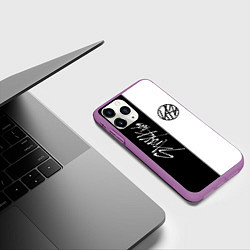 Чехол iPhone 11 Pro матовый Stray Kids, цвет: 3D-фиолетовый — фото 2