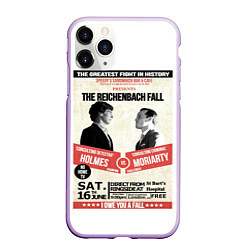 Чехол iPhone 11 Pro матовый The reichenbach fall, цвет: 3D-сиреневый