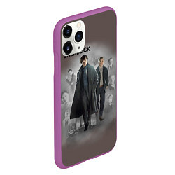 Чехол iPhone 11 Pro матовый Sherlock, цвет: 3D-фиолетовый — фото 2