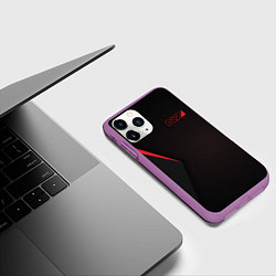 Чехол iPhone 11 Pro матовый Mass Effect N7, цвет: 3D-фиолетовый — фото 2