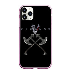 Чехол iPhone 11 Pro матовый Vikings, цвет: 3D-розовый