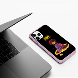 Чехол iPhone 11 Pro матовый UNDERTALE FRISK, цвет: 3D-розовый — фото 2