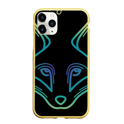 Чехол iPhone 11 Pro матовый Душа севера лиса, цвет: 3D-желтый