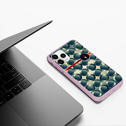 Чехол iPhone 11 Pro матовый Компас в сердце, цвет: 3D-розовый — фото 2