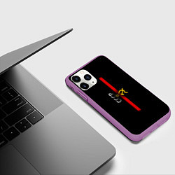 Чехол iPhone 11 Pro матовый СССР, цвет: 3D-фиолетовый — фото 2