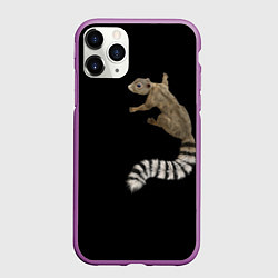 Чехол iPhone 11 Pro матовый И мой зверёк со мною, цвет: 3D-фиолетовый