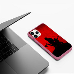 Чехол iPhone 11 Pro матовый God of War, цвет: 3D-малиновый — фото 2