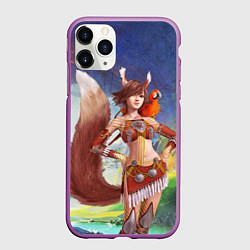 Чехол iPhone 11 Pro матовый Zoomorph PW, цвет: 3D-фиолетовый