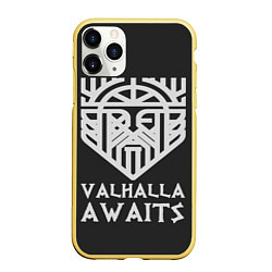 Чехол iPhone 11 Pro матовый Valhalla awalts, цвет: 3D-желтый