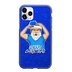 Чехол iPhone 11 Pro матовый Новогодний Дзюба FCZP, цвет: 3D-серый