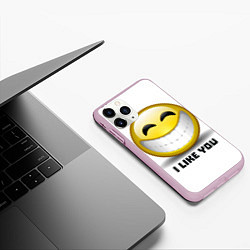Чехол iPhone 11 Pro матовый I like you, цвет: 3D-розовый — фото 2