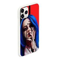 Чехол iPhone 11 Pro матовый Билли Айлиш, цвет: 3D-белый — фото 2