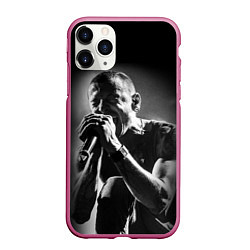 Чехол iPhone 11 Pro матовый Chester Bennington Linkin Park, цвет: 3D-малиновый