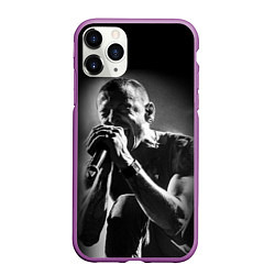 Чехол iPhone 11 Pro матовый Chester Bennington Linkin Park, цвет: 3D-фиолетовый