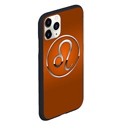 Чехол iPhone 11 Pro матовый Leo Лев, цвет: 3D-черный — фото 2