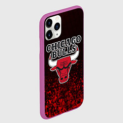 Чехол iPhone 11 Pro матовый CHICAGO BULLS, цвет: 3D-фиолетовый — фото 2