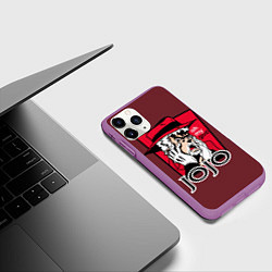 Чехол iPhone 11 Pro матовый Приключения ДжоДжо, цвет: 3D-фиолетовый — фото 2