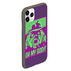 Чехол iPhone 11 Pro матовый Oh my good!!, цвет: 3D-темно-зеленый — фото 2