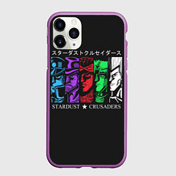 Чехол iPhone 11 Pro матовый JoJo Bizarre Adventure, цвет: 3D-фиолетовый