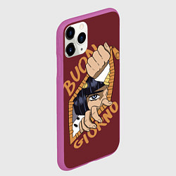 Чехол iPhone 11 Pro матовый Приключения ДжоДжо, цвет: 3D-фиолетовый — фото 2