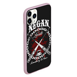 Чехол iPhone 11 Pro матовый The Walking Dead Negan, цвет: 3D-розовый — фото 2