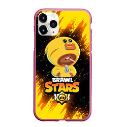 Чехол iPhone 11 Pro матовый BRAWL STARS SALLY LEON, цвет: 3D-малиновый