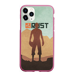 Чехол iPhone 11 Pro матовый Rust, цвет: 3D-малиновый